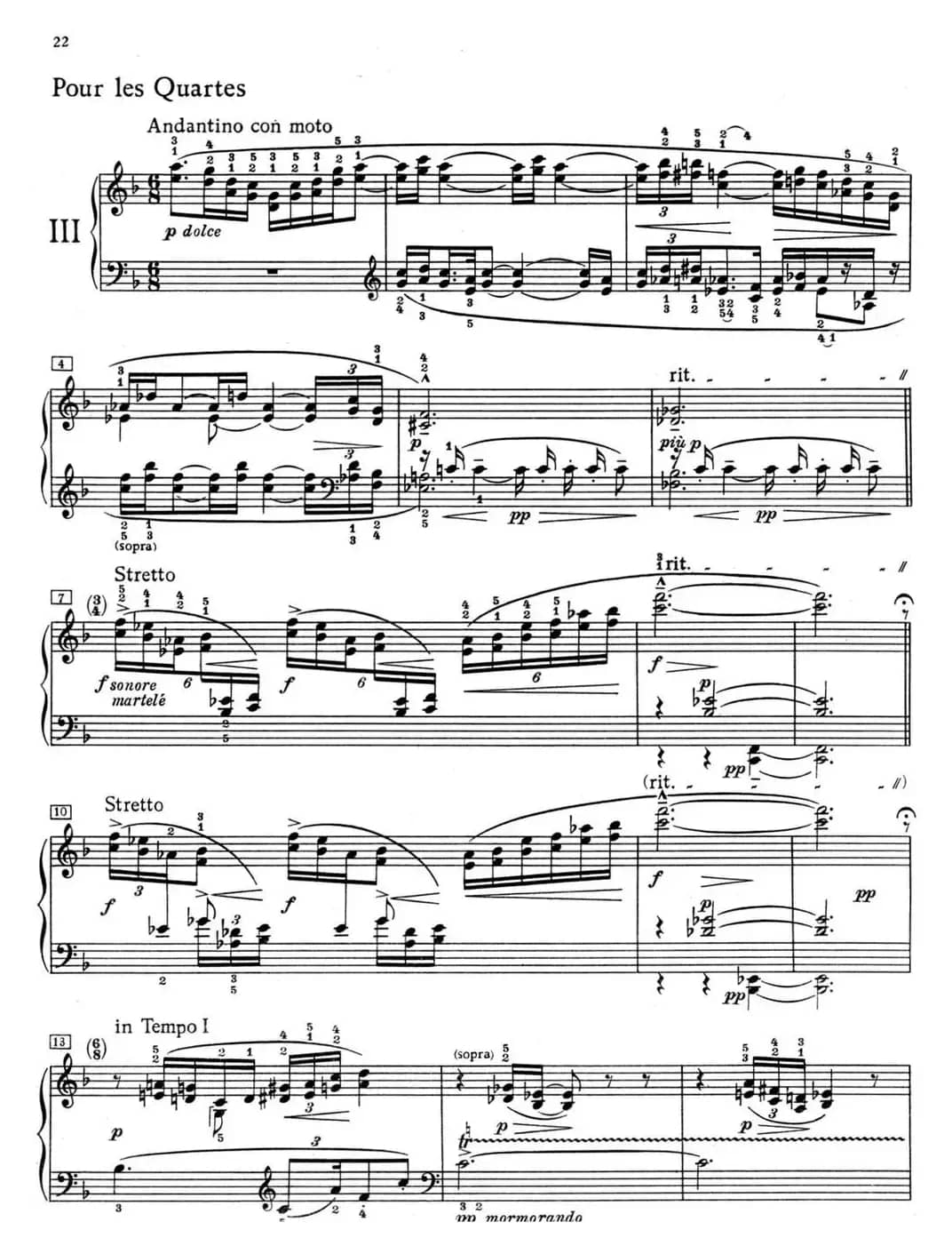 德彪西12首钢琴练习曲（3 四度练习v1.0 quartes）