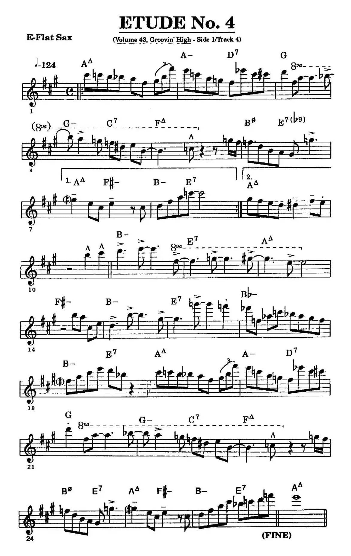 爵士乐超吹练习曲(四)