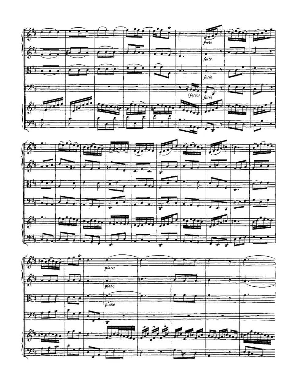 Harpsichd Concerto in D Maj BWV 1054（D大调第三号古钢琴协奏曲·总谱）