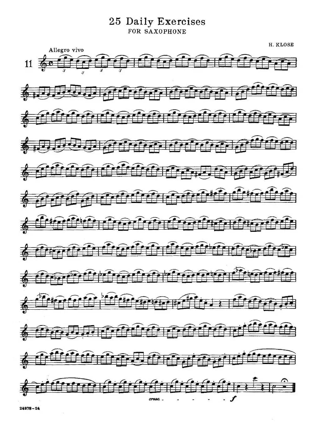 klose - 25首萨克斯练习曲（11）