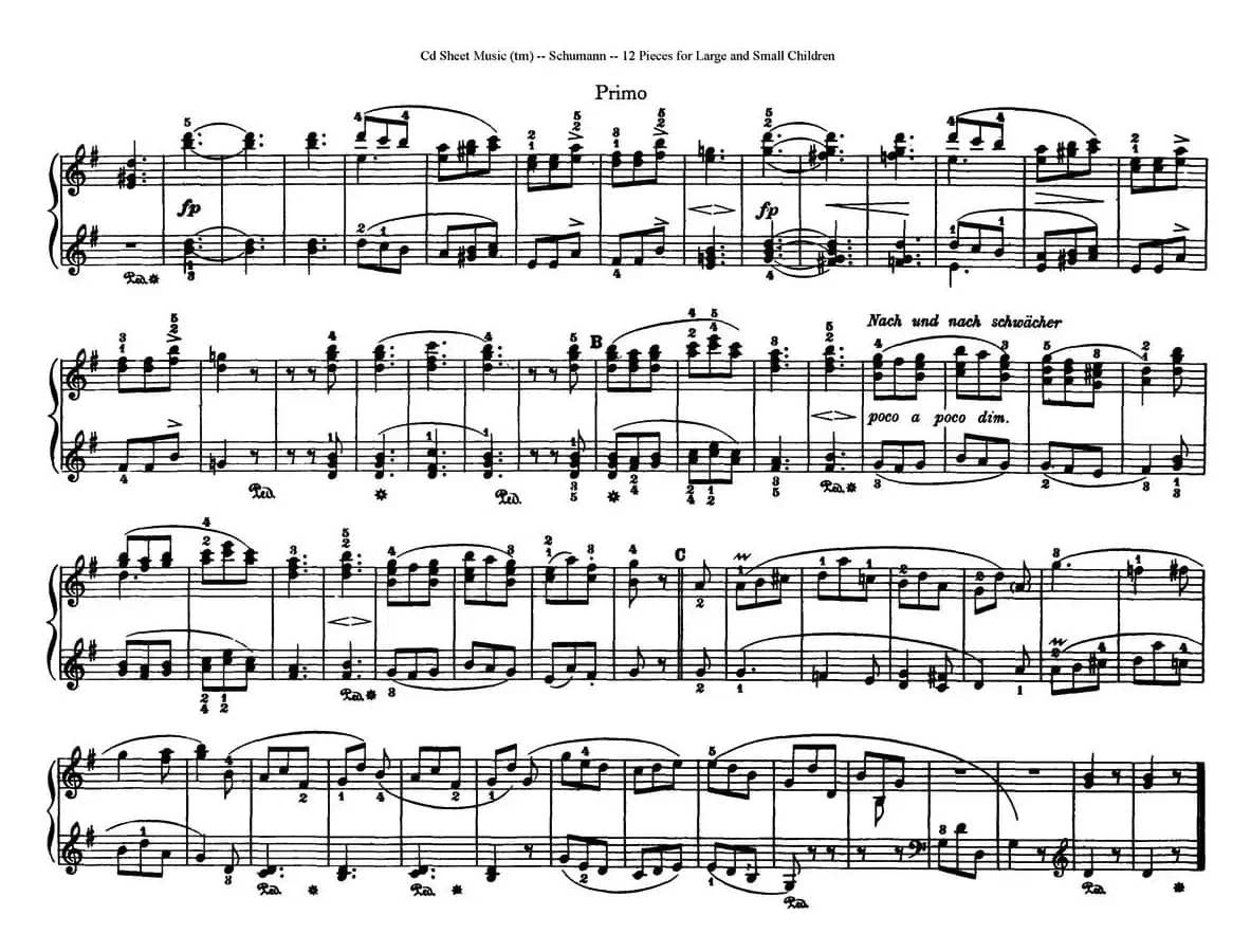 12首为孩子们而作的四手联弹曲 Op.85（四手联弹）（8）