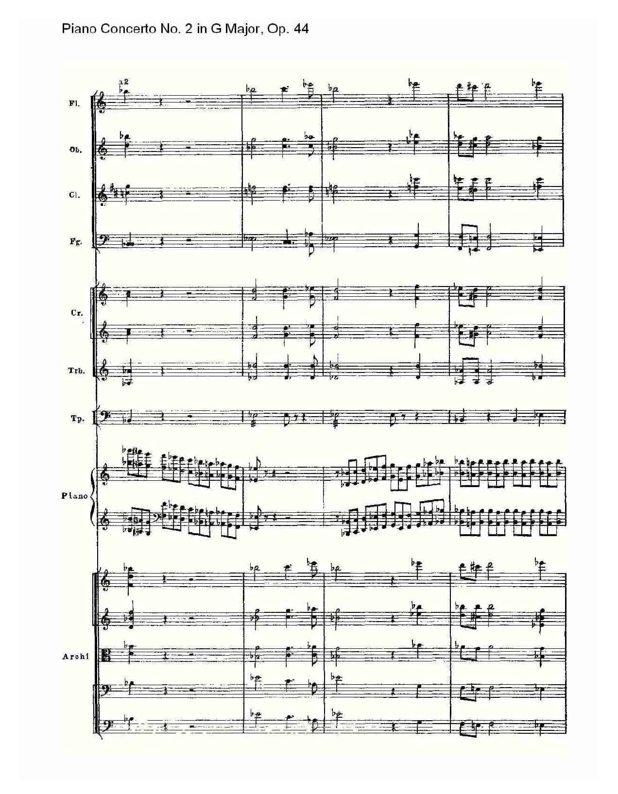 G大调第二钢琴协奏曲, Op.44第一乐章（二）