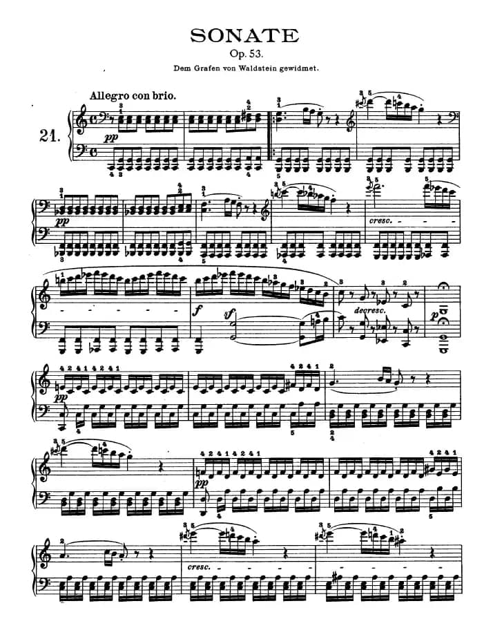 SONATE OP.53（第二十一钢琴奏鸣曲）