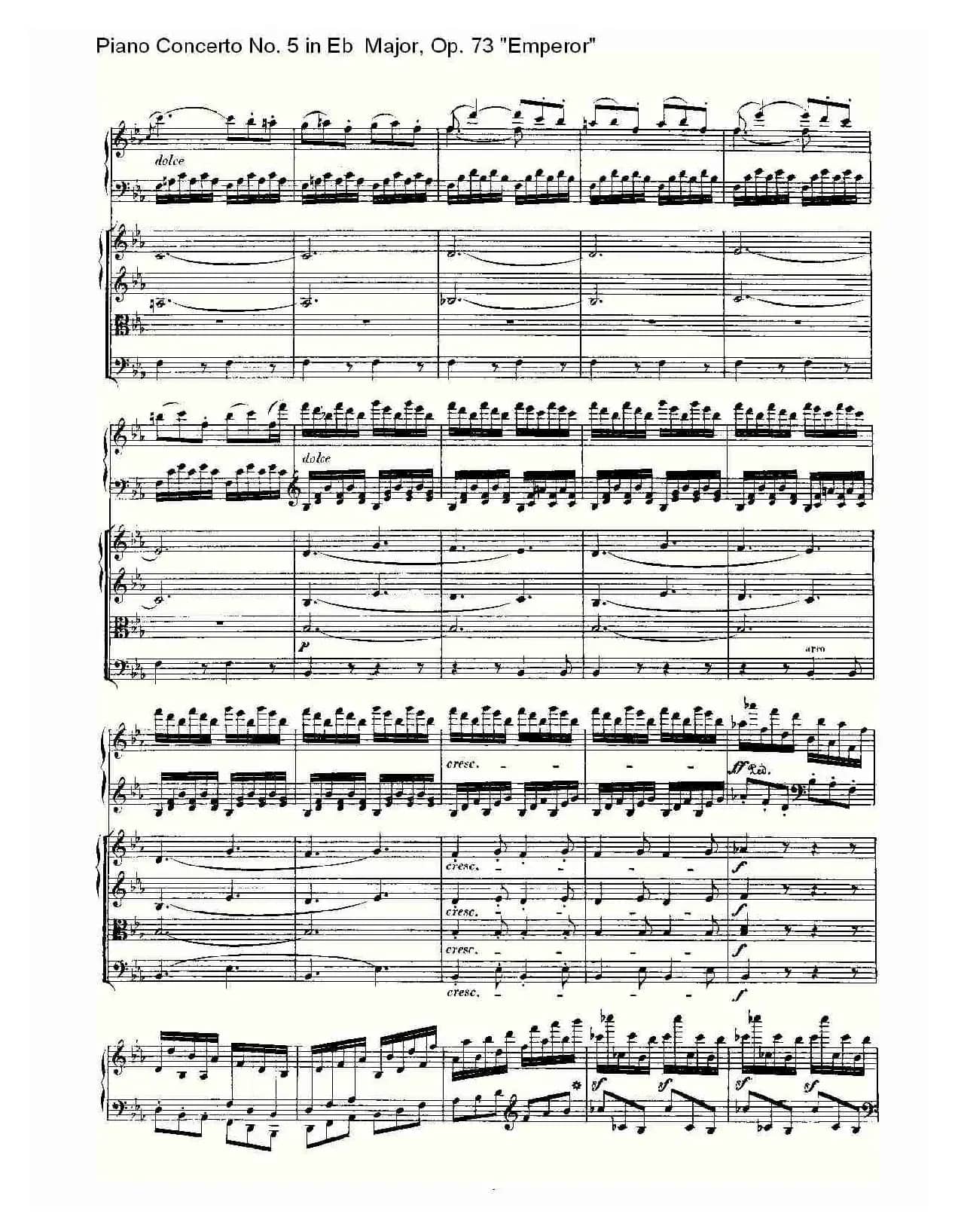Eb大调钢琴第五协奏曲 Op.73“皇帝”第三乐章