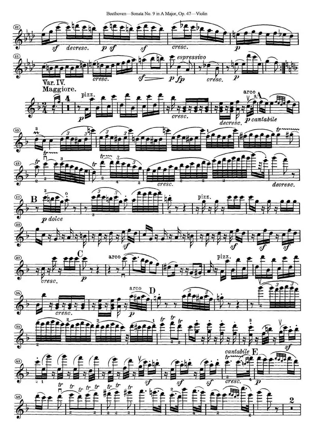 Violin Sonata No.9 in A Major Op.47