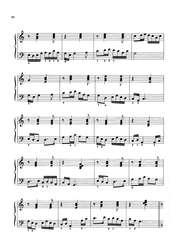 110首中国民歌钢琴小曲集：茉莉花