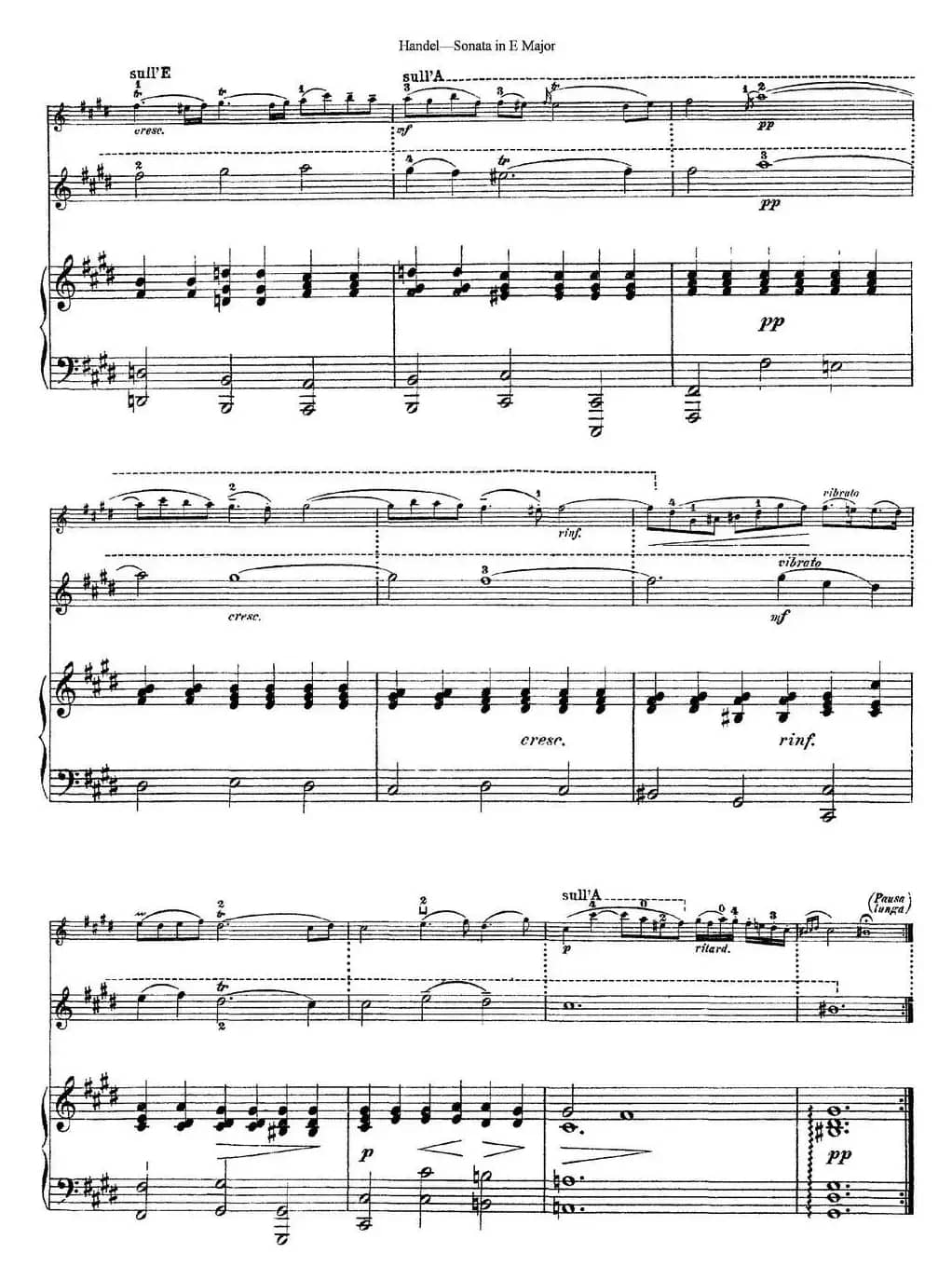 Violin Sonata No.6 in E major（小提琴+钢琴伴奏）