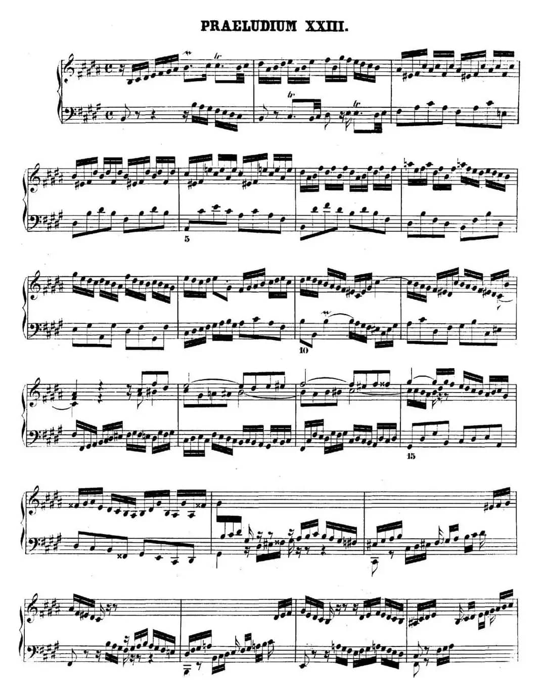 巴赫《平均律钢琴曲集·第二卷》之前奏曲（NO.23）
