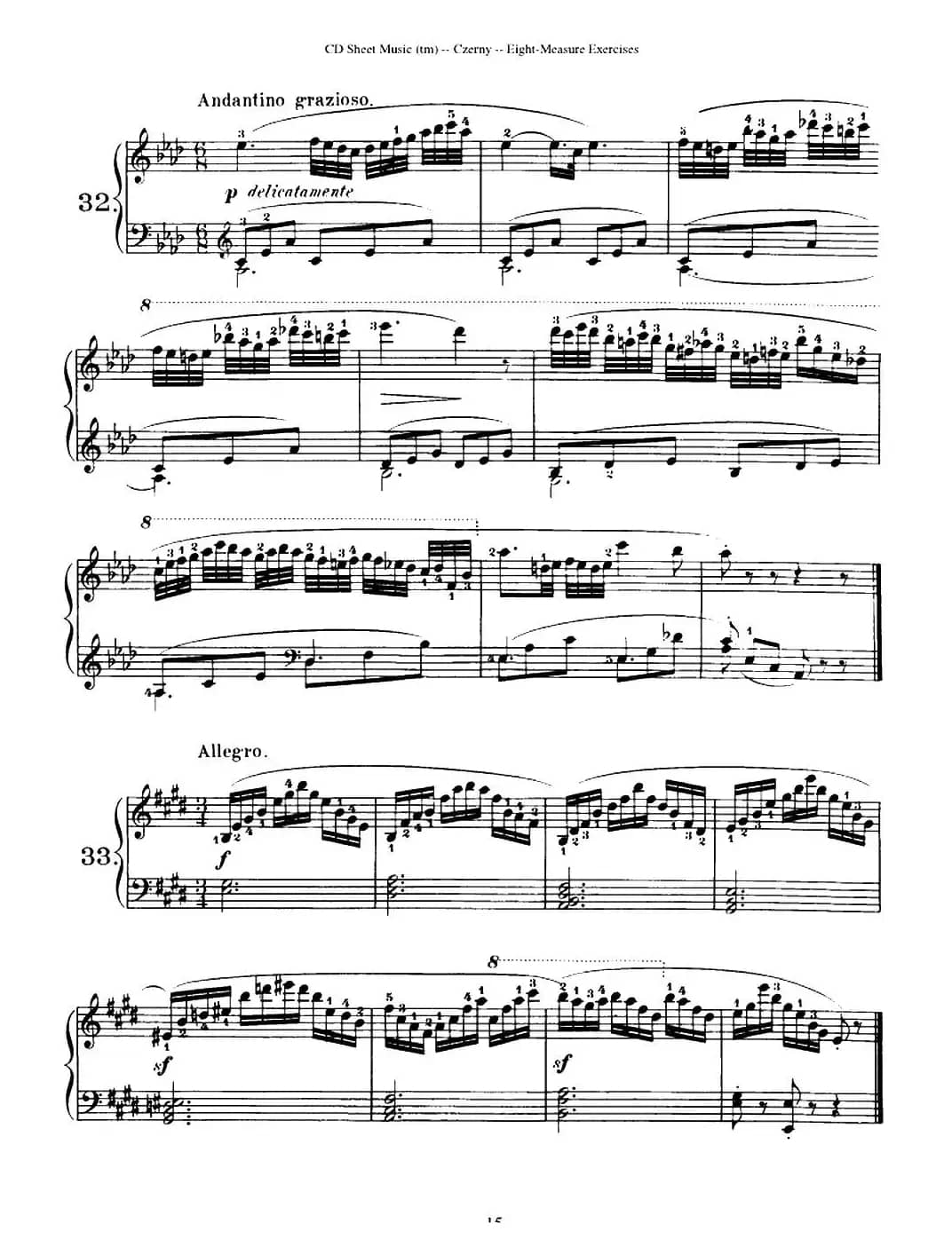 160 Eight- Measure Exercises.Op.821（车尔尼160首钢琴八小节练习曲（19——35））