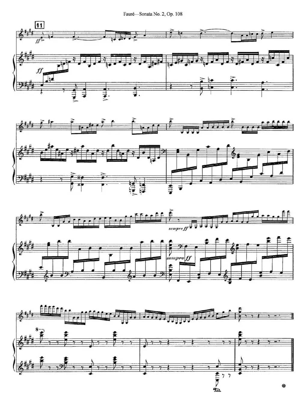Violin Sonata No.2 Op.108（小提琴+钢琴伴奏）