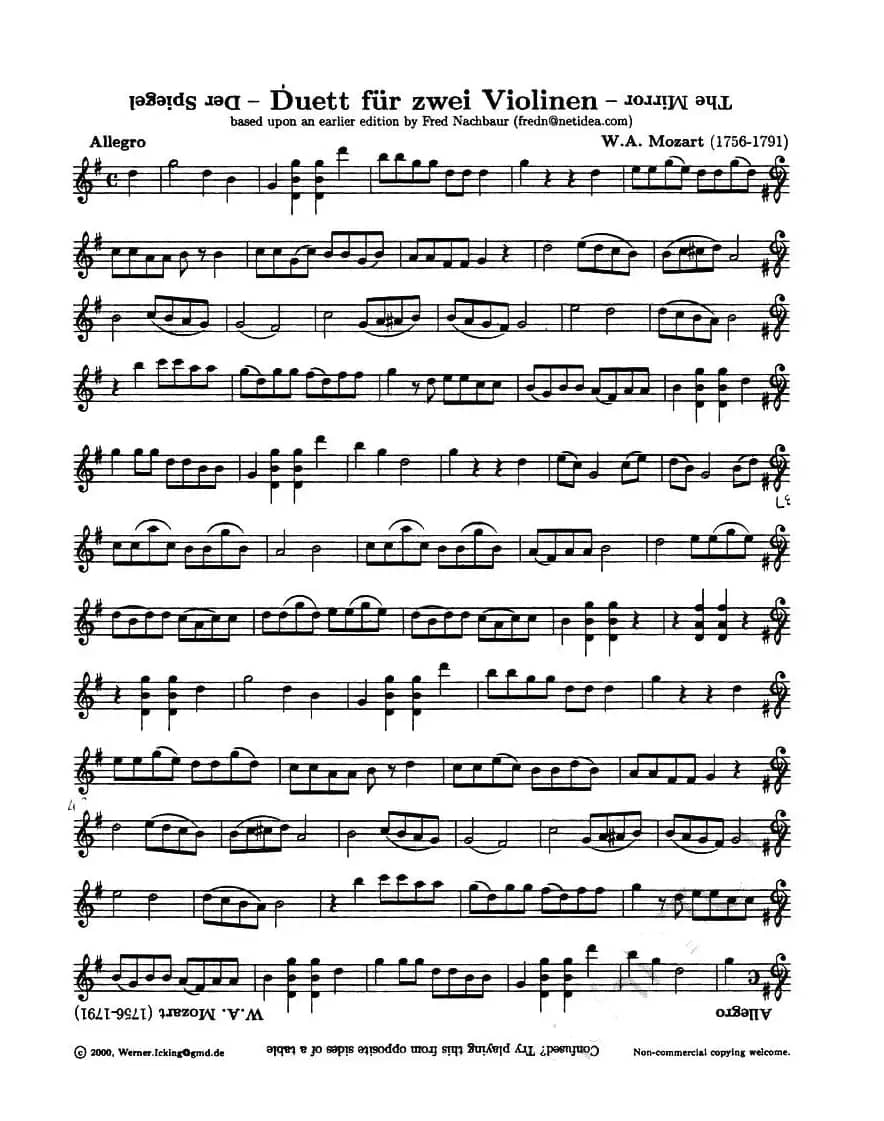 Duett fur zwei Violinen