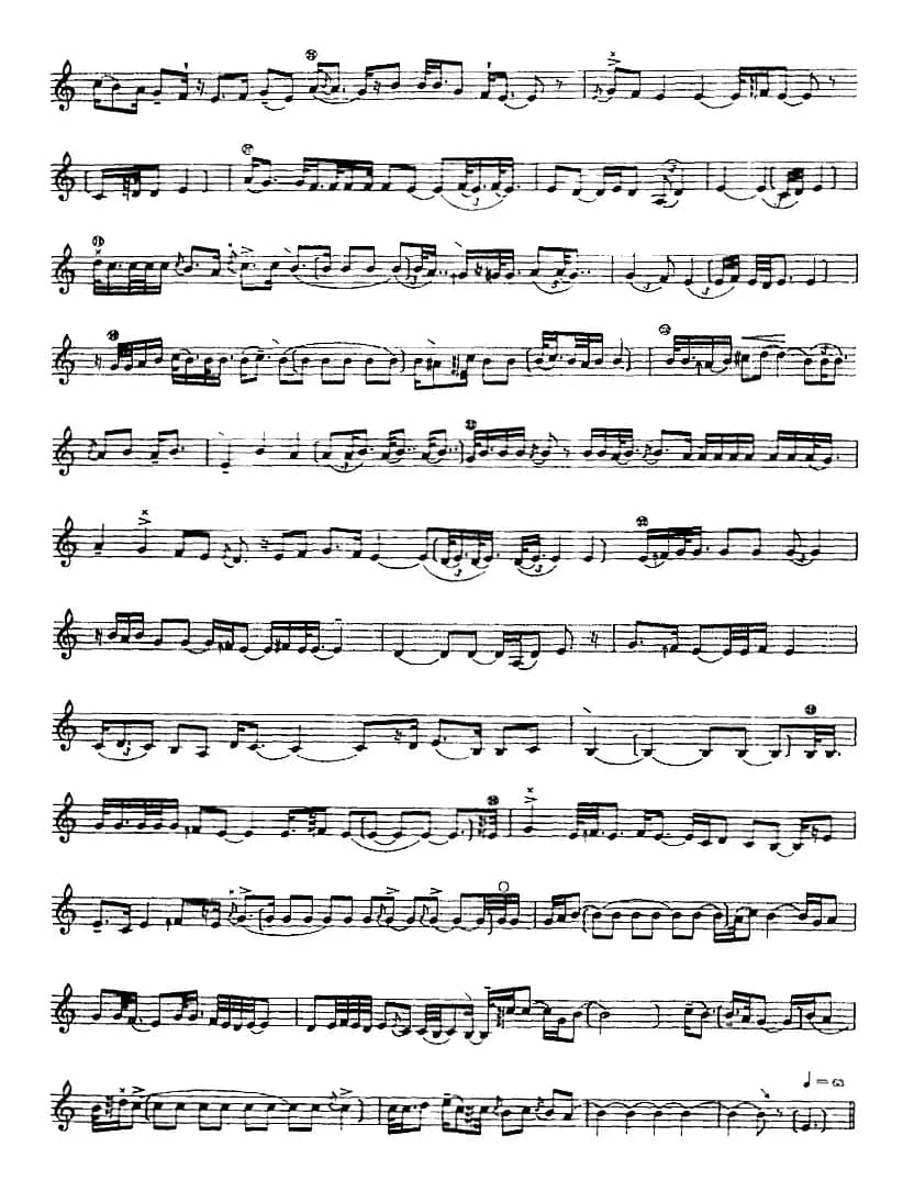 十二木卡姆：Ⅷ 乌夏克木卡姆 368——378（主旋律谱）