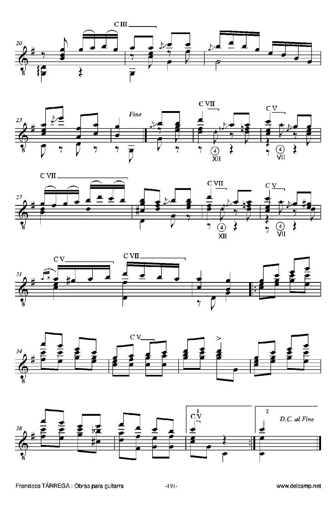 《塔雷加作品全集》第11部分（古典吉他）