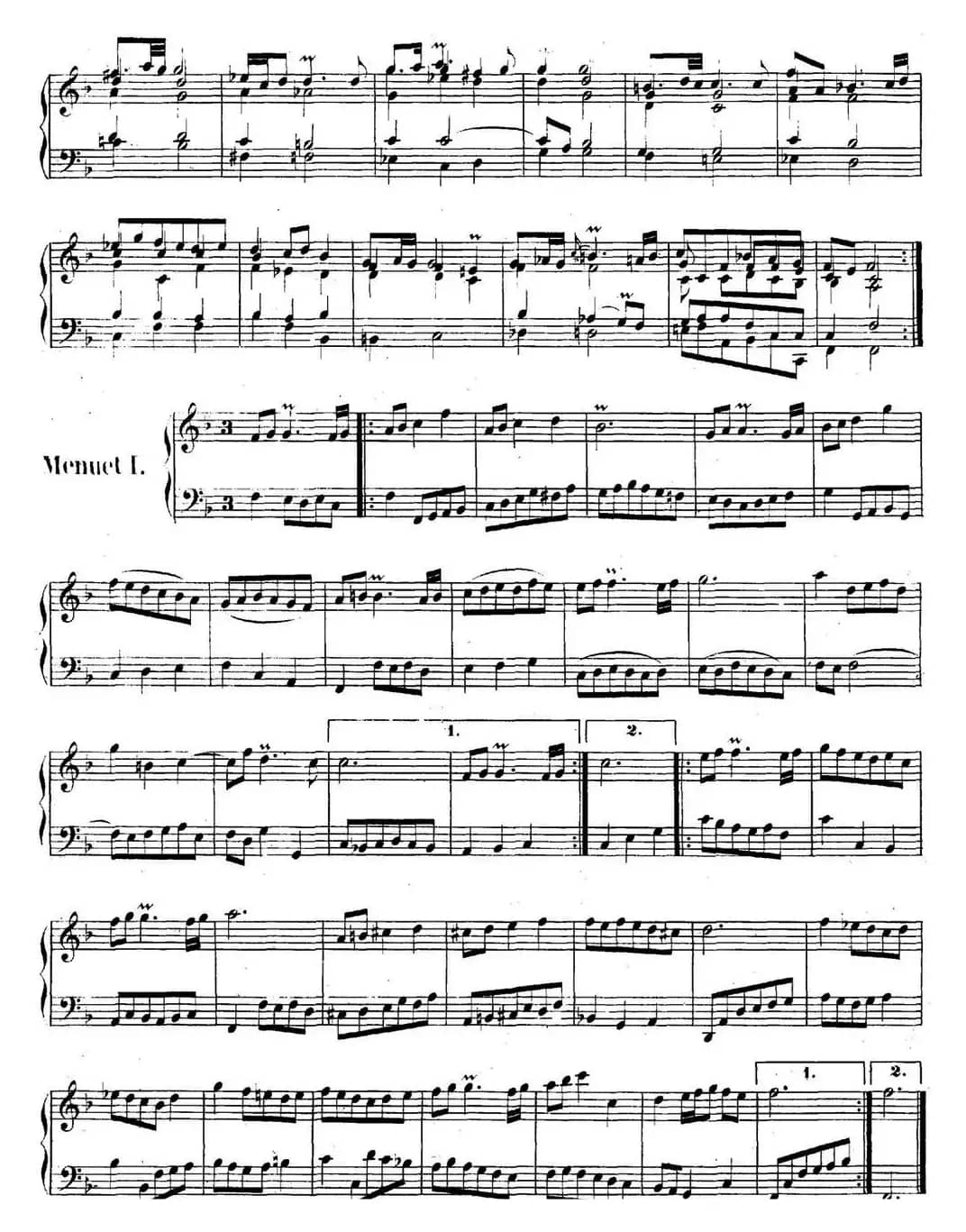 英国组曲No.4 巴赫 F大调 4th Suite BWV 809