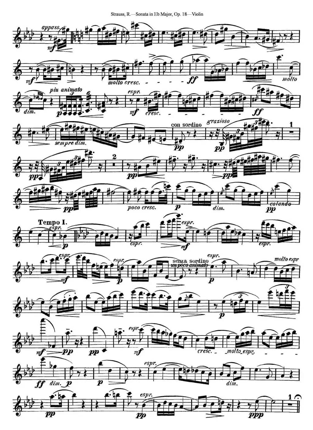 Violin Sonata in Eb Major Op.18