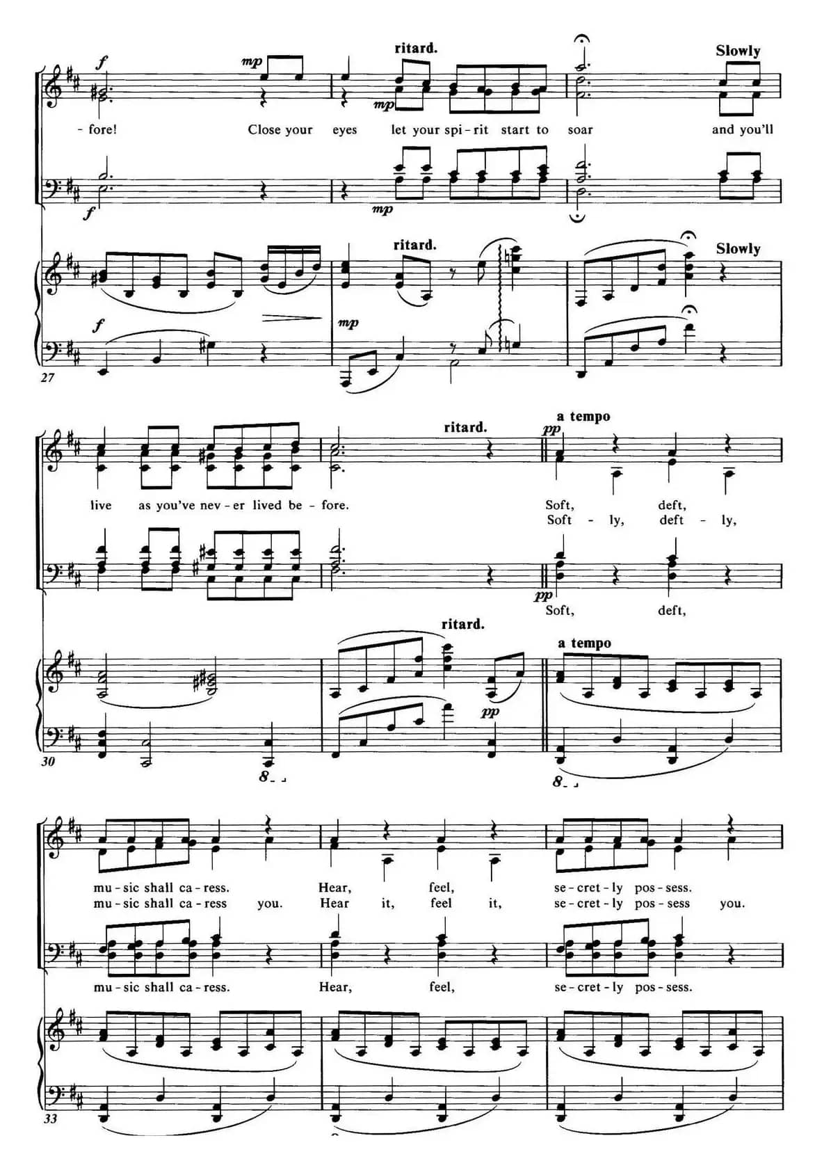 Choral Suite from The Phantom of the Opera（3 THE MUSIC OF THE NIGHT、四重奏）