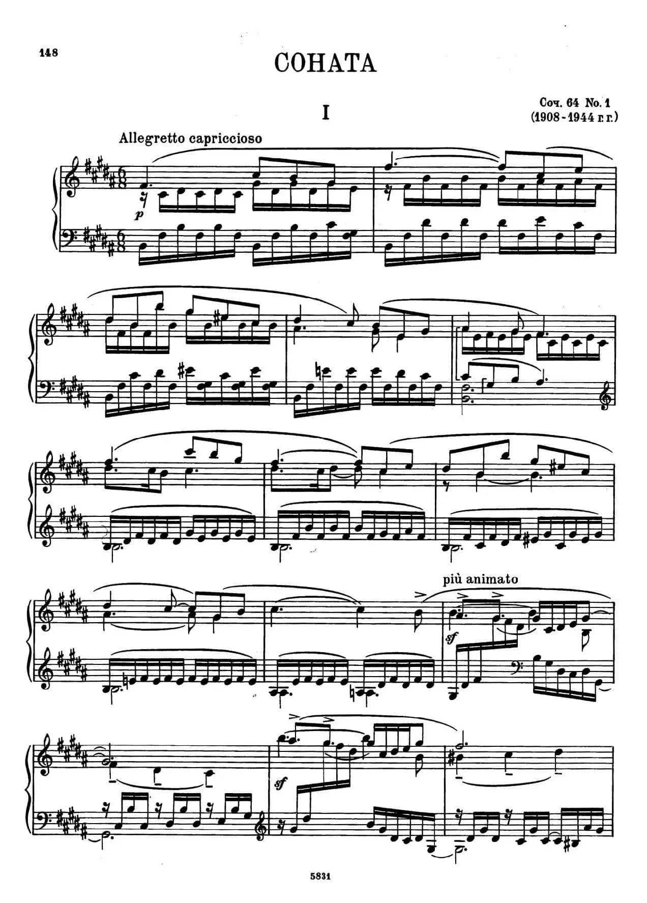 COHATA Op.64-1 （Ⅰ）