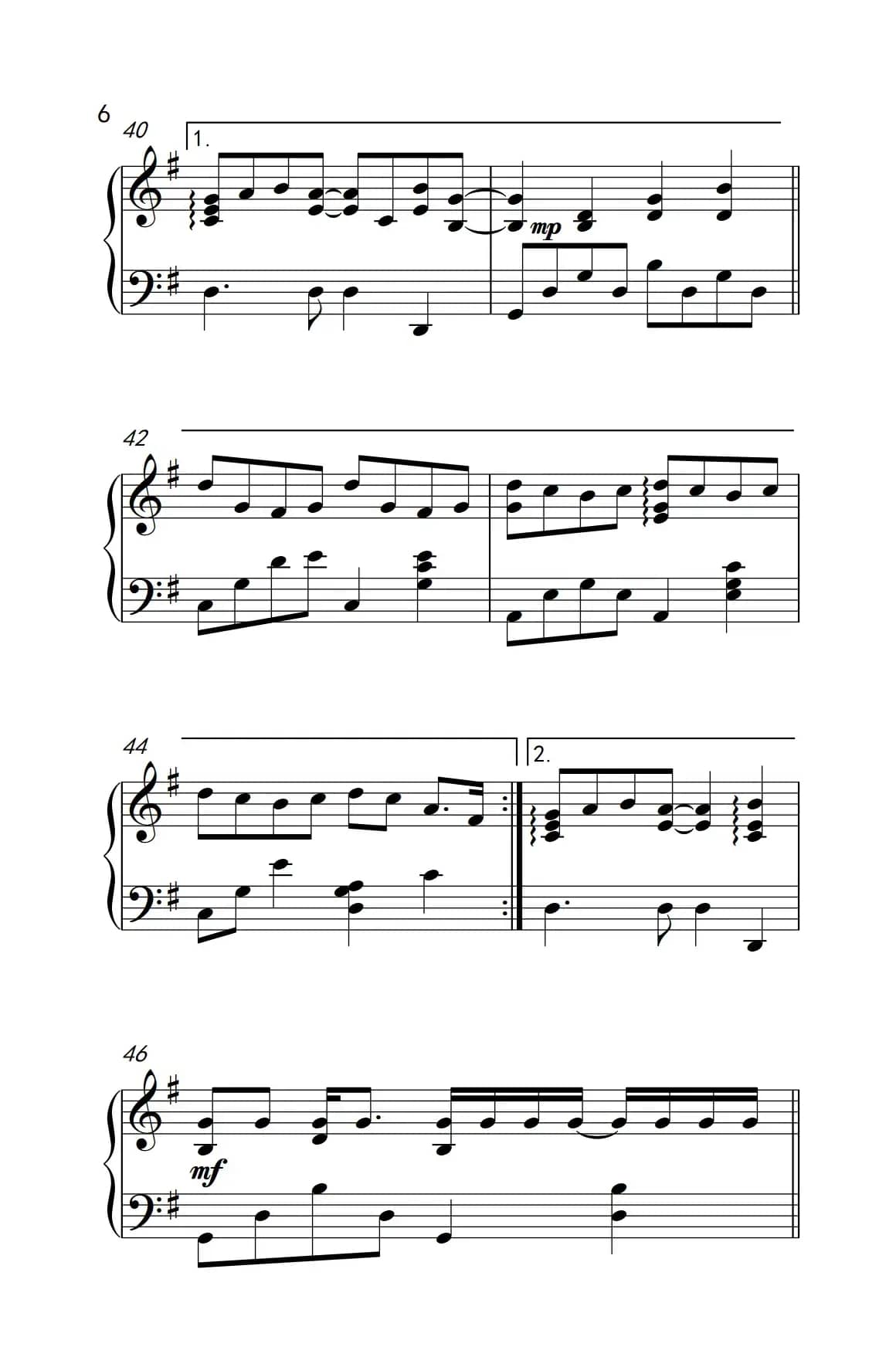 晴天（《弹吧音教》制谱版）