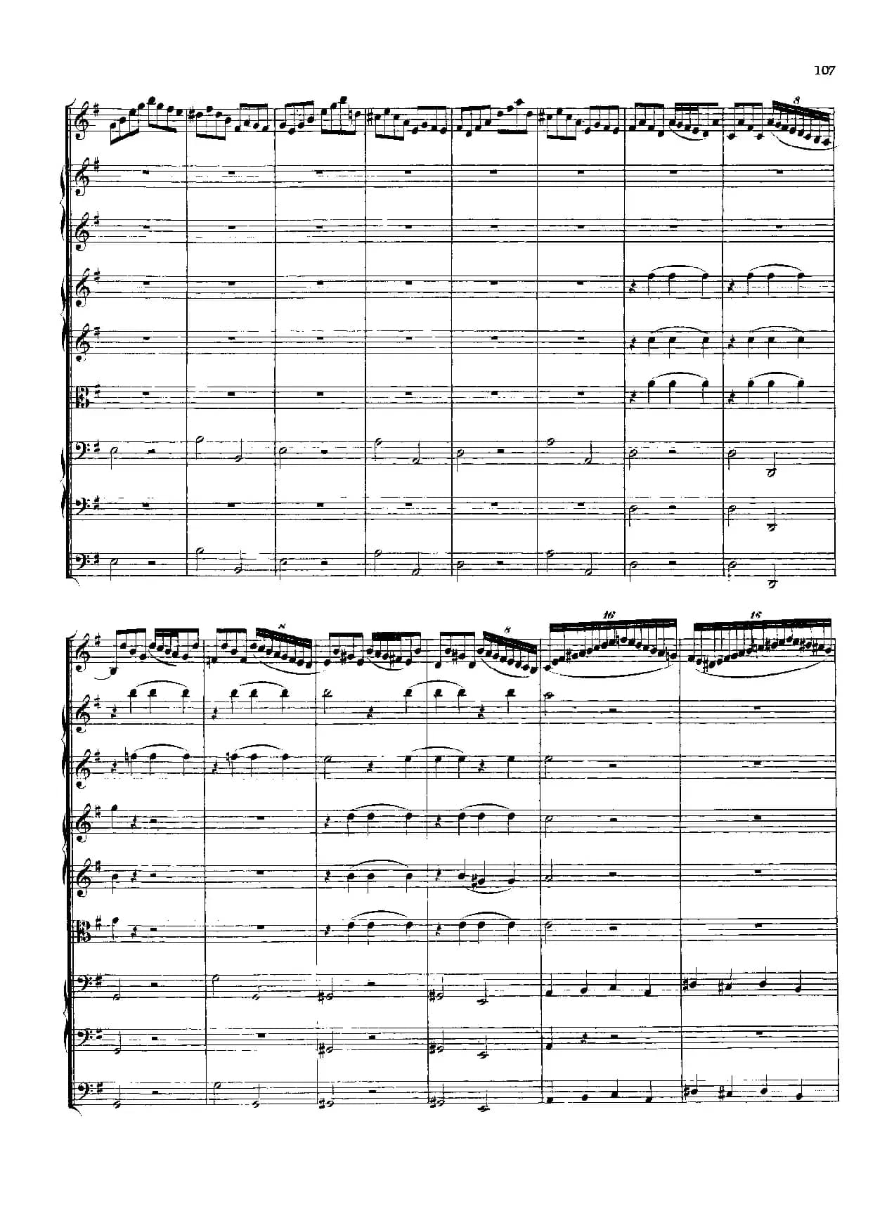 勃兰登堡第四协奏曲（弦乐合奏总谱）