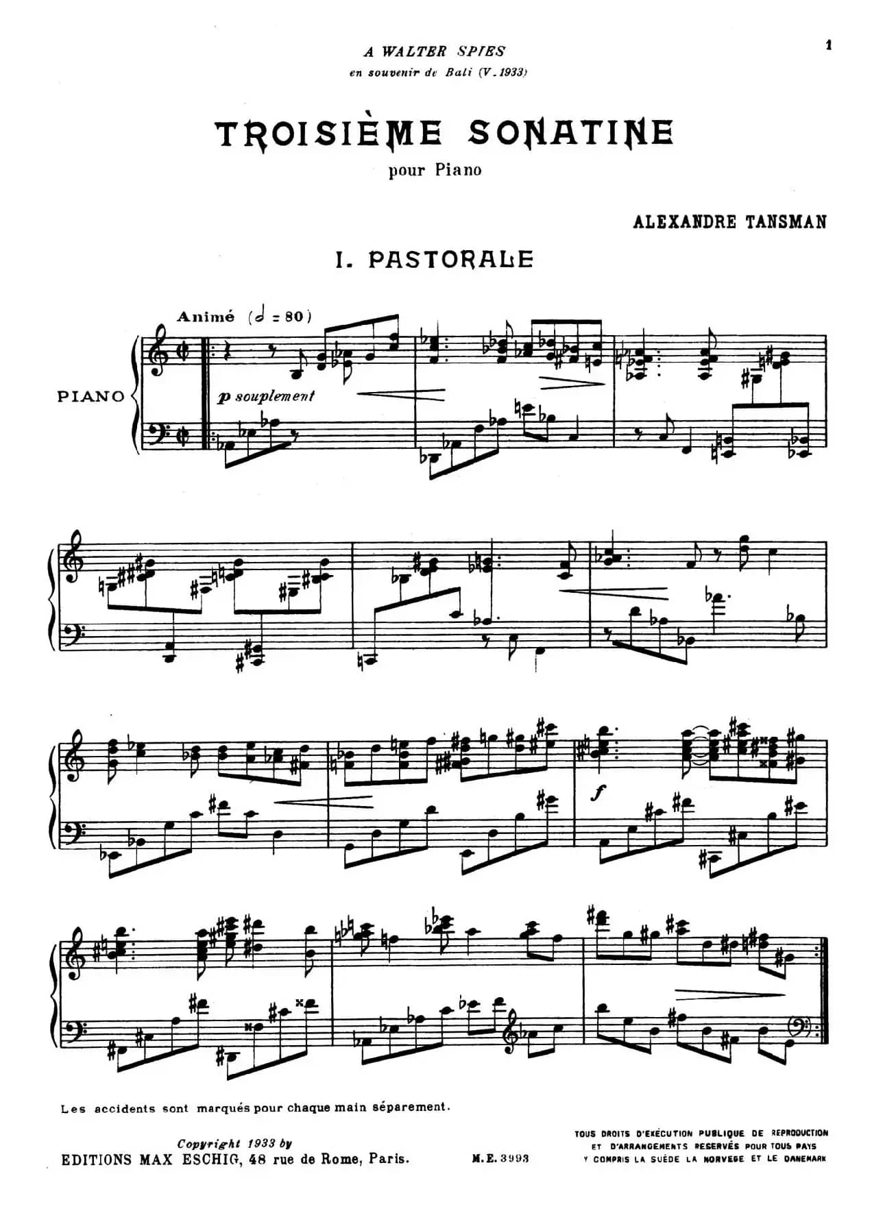 第三钢琴小奏鸣曲（Ⅰ）