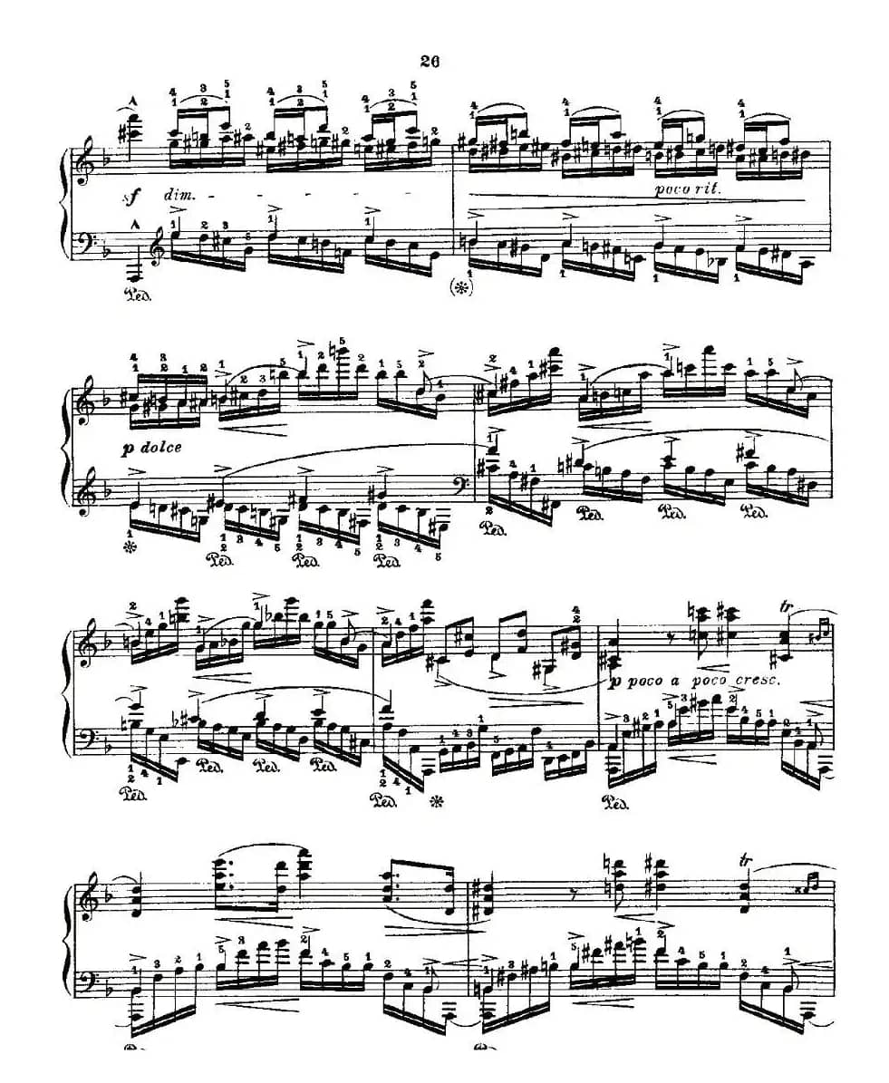 肖邦《练习曲》Fr.Chopin Op.10 No8-1