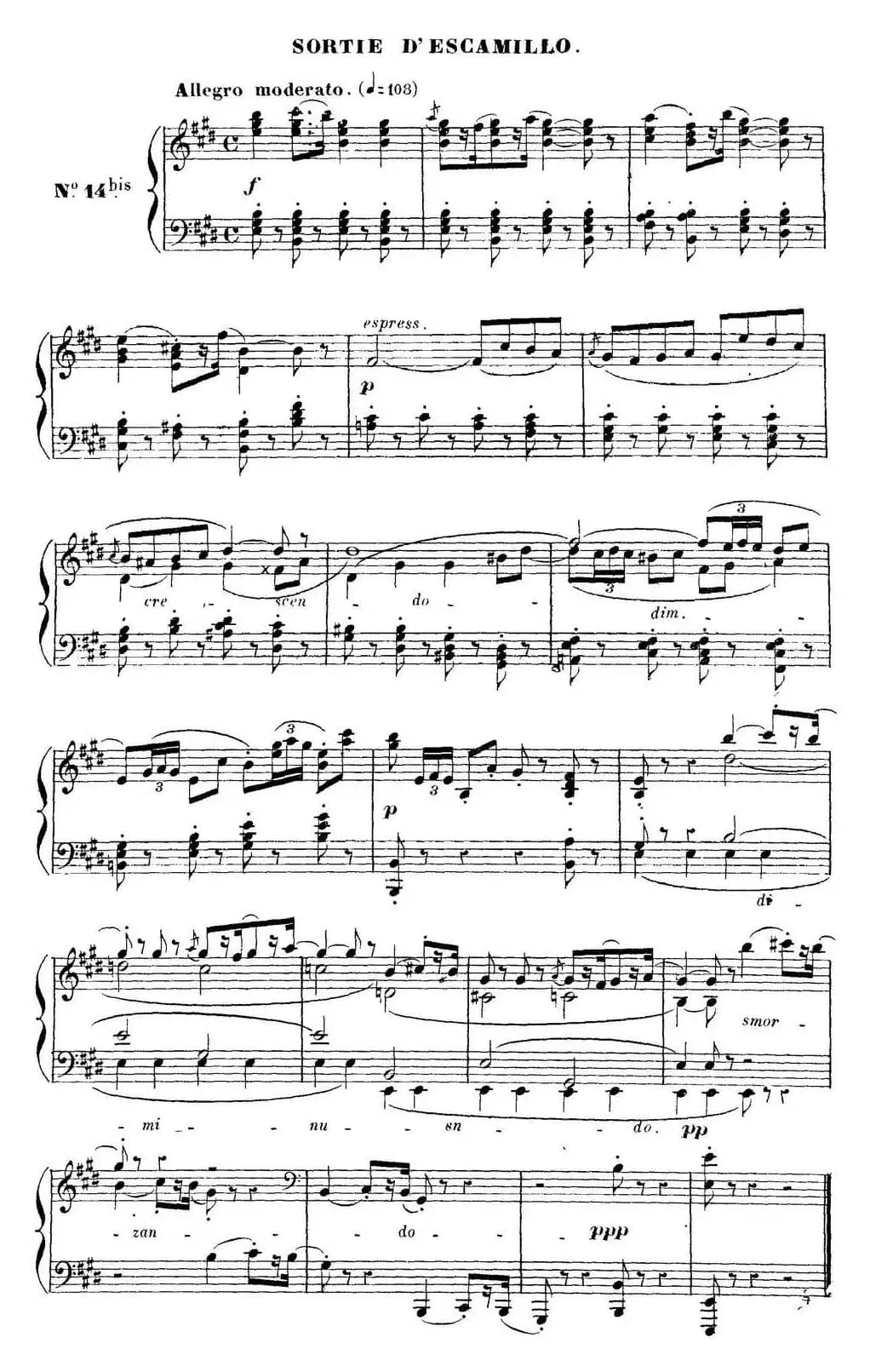 Carmen for Solo Piano（卡门全剧钢琴独奏版）（No.14）