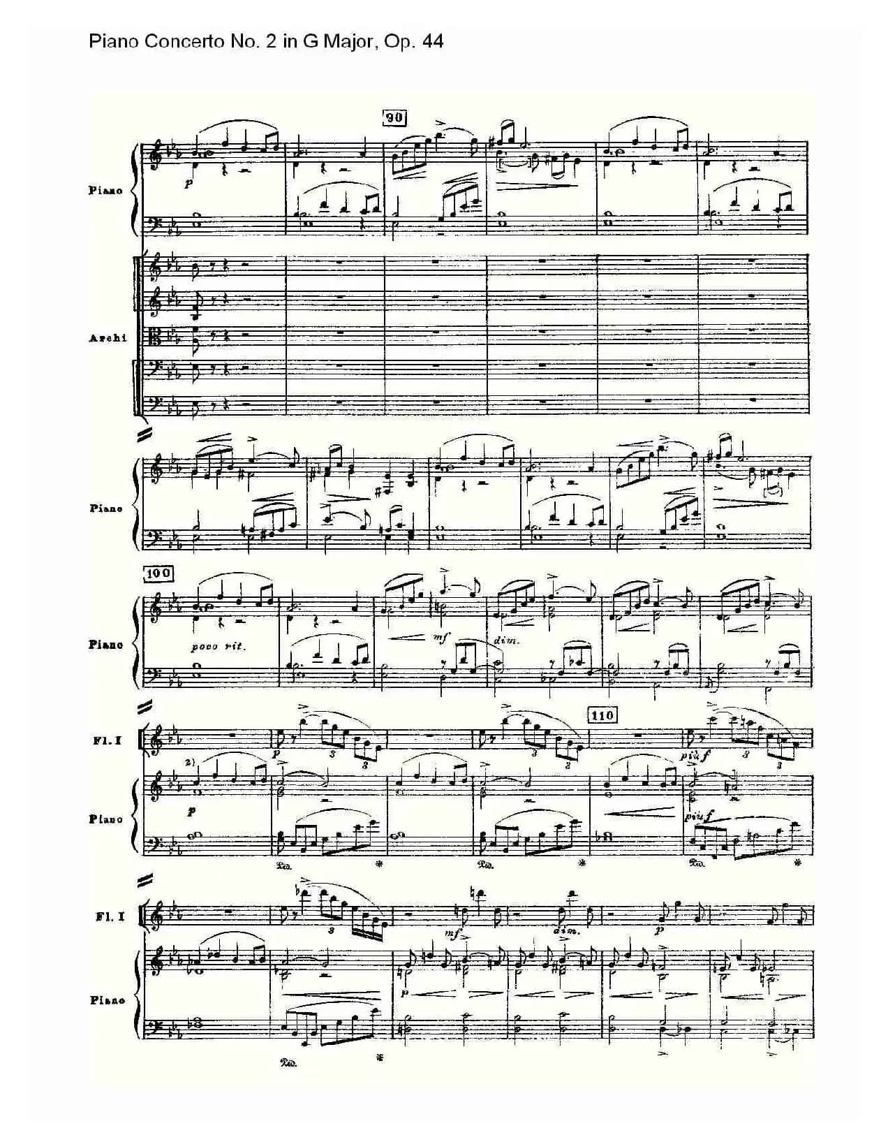 G大调第二钢琴协奏曲, Op.44第一乐章（一）