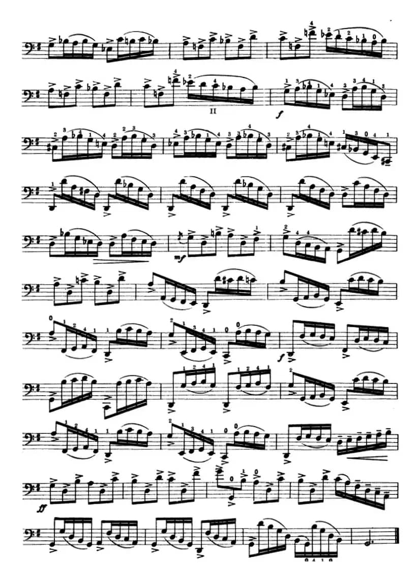 鲍斯特列姆大提琴练习曲（28-30）