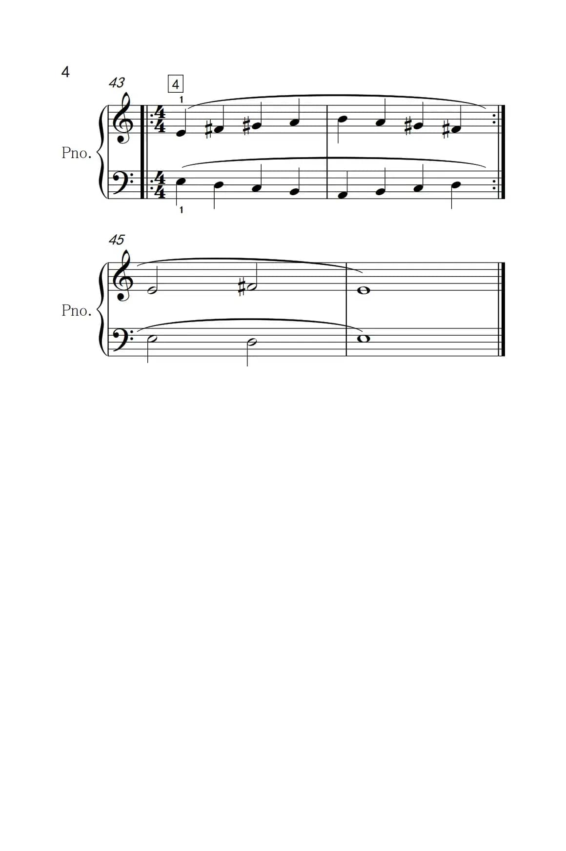 附录：基础练习（巴托克 小宇宙 钢琴教程 1）