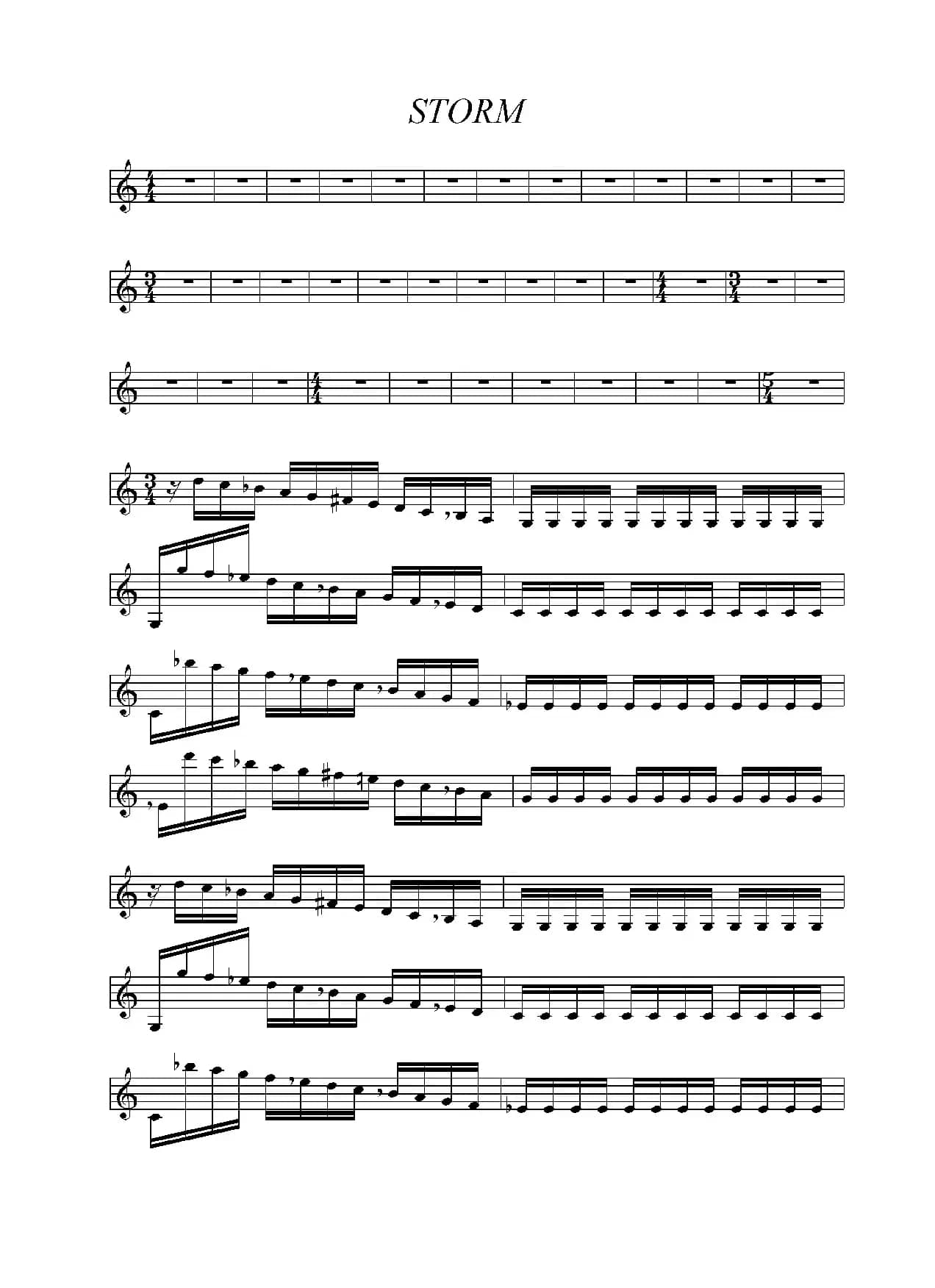 STORM（小提琴谱）