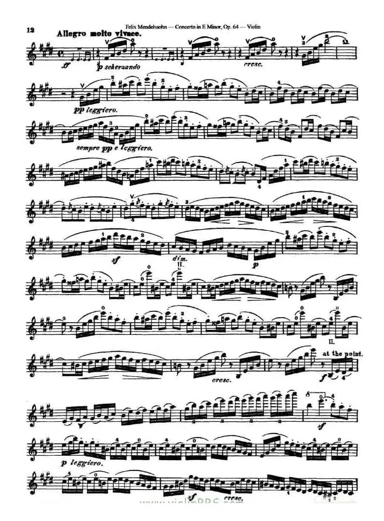 e小调协奏曲 Op.64（小提琴独奏）