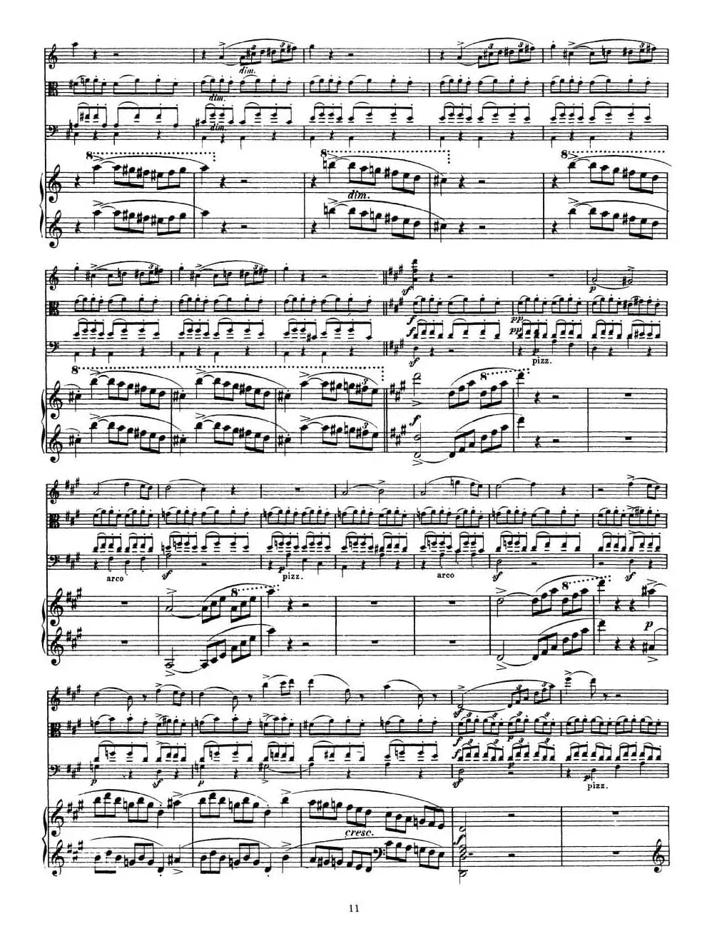 A大调鳟鱼五重奏（P11—20）（弦乐+钢琴）