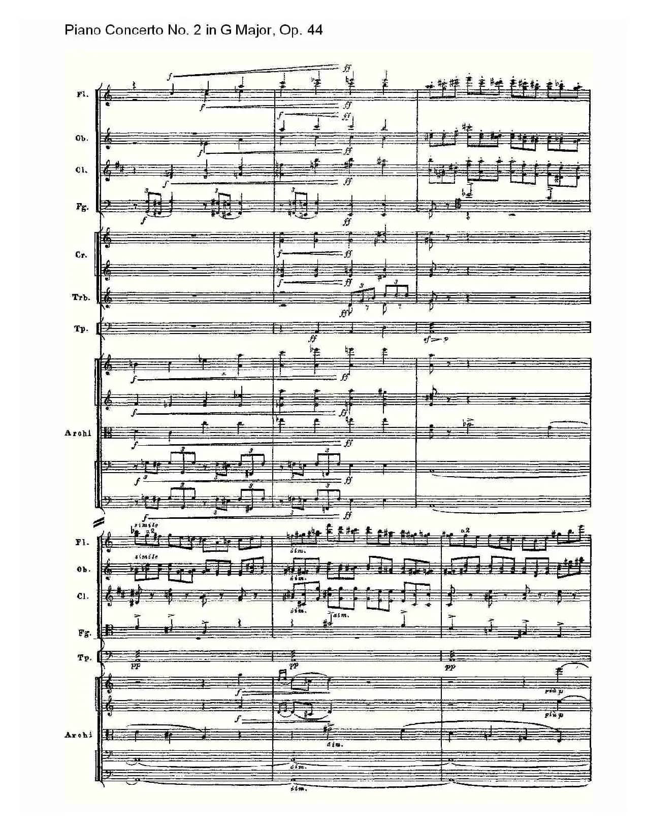 G大调第二钢琴协奏曲, Op.44第一乐章（二）