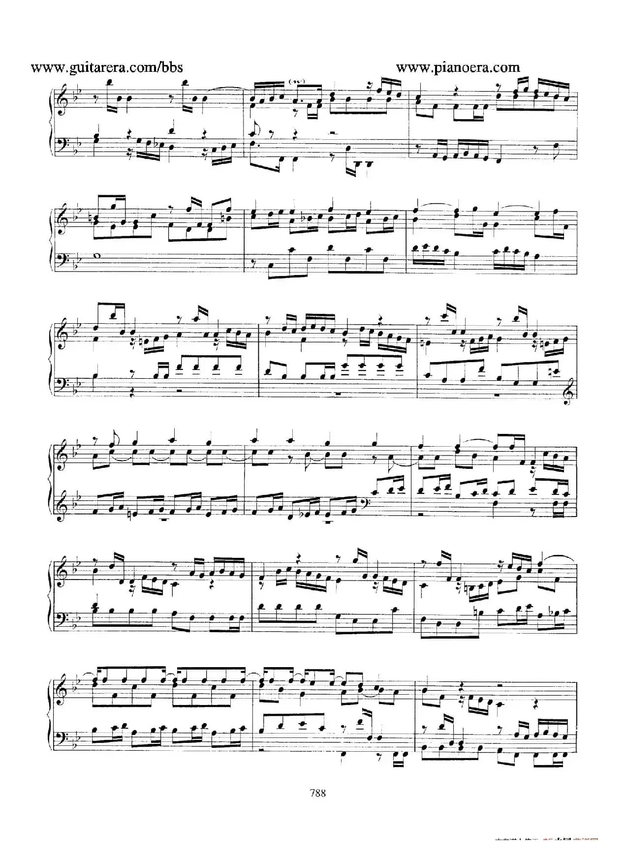 Capriccio in B-flat Major BWV 992（降B大调随想曲）