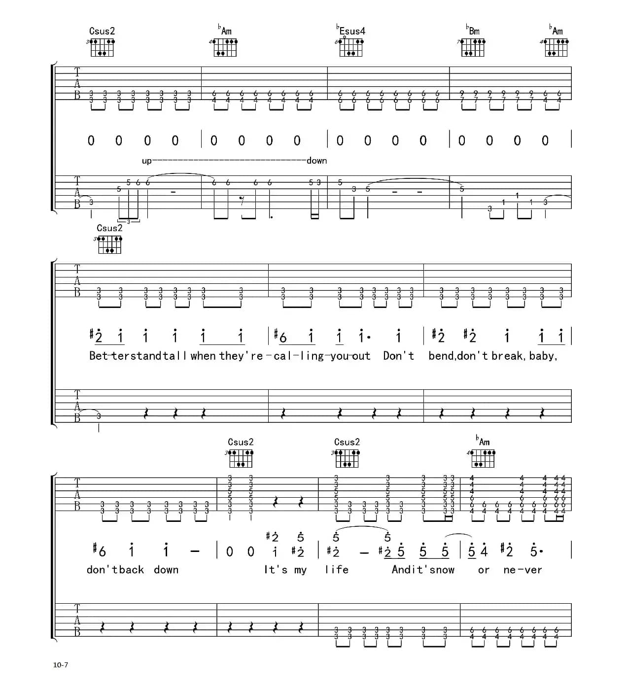 It's my life（电吉他 双吉他版）