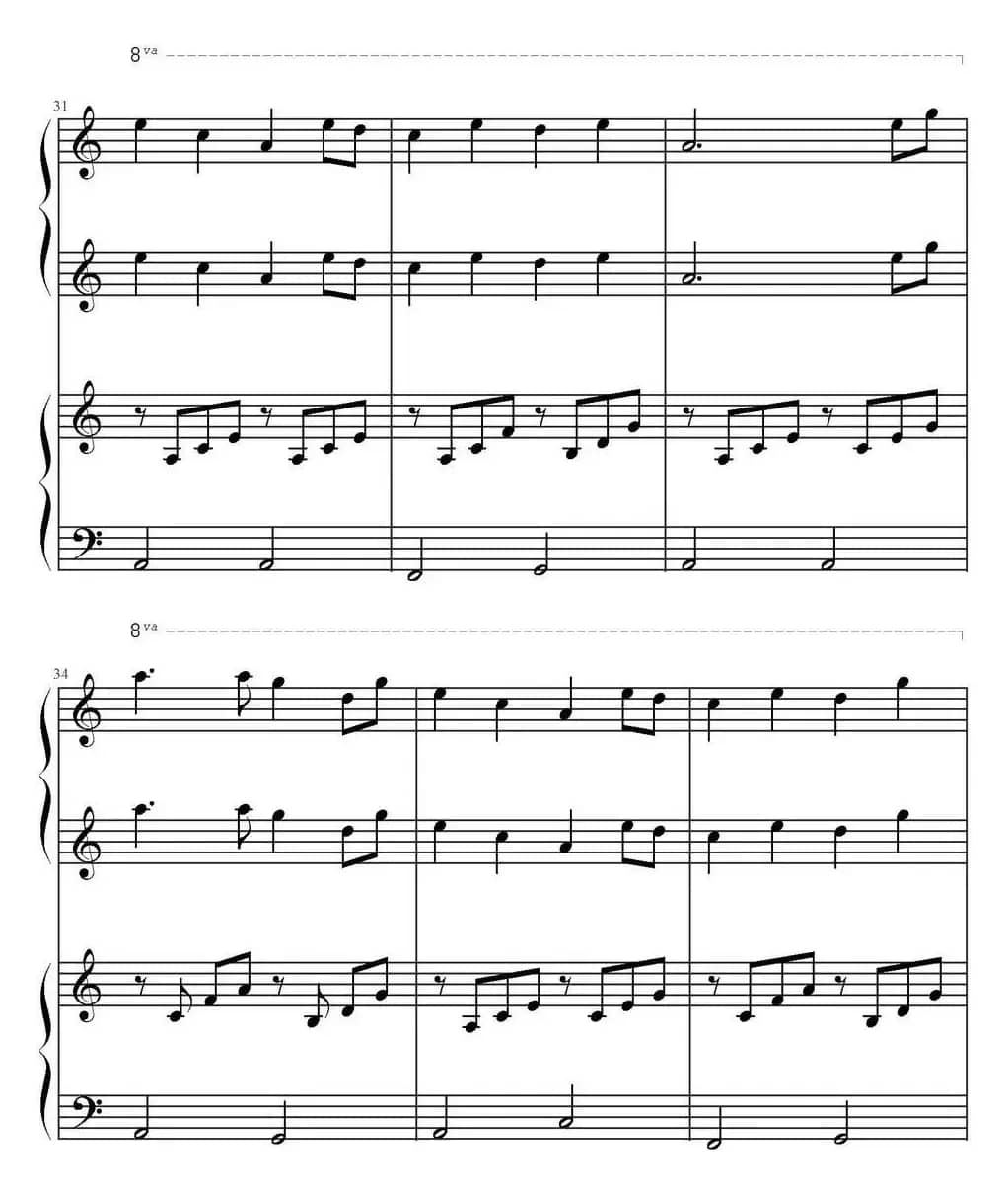 星月神话（四手联弹）