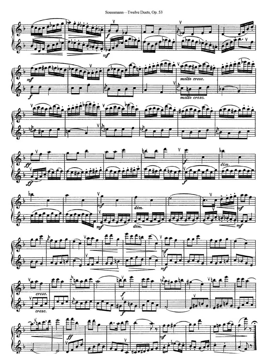 苏斯曼12首长笛重奏曲Op.53（NO.12）