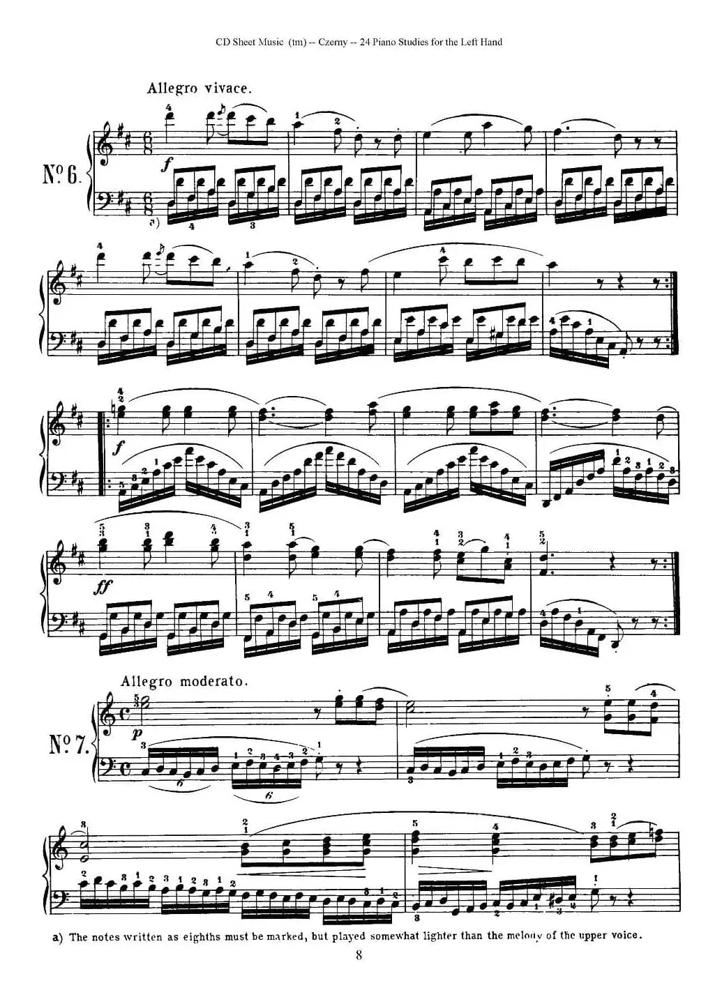 Czerny - 24 Piano Studie（1—7）（车尔尼 - 24首钢琴练习曲）