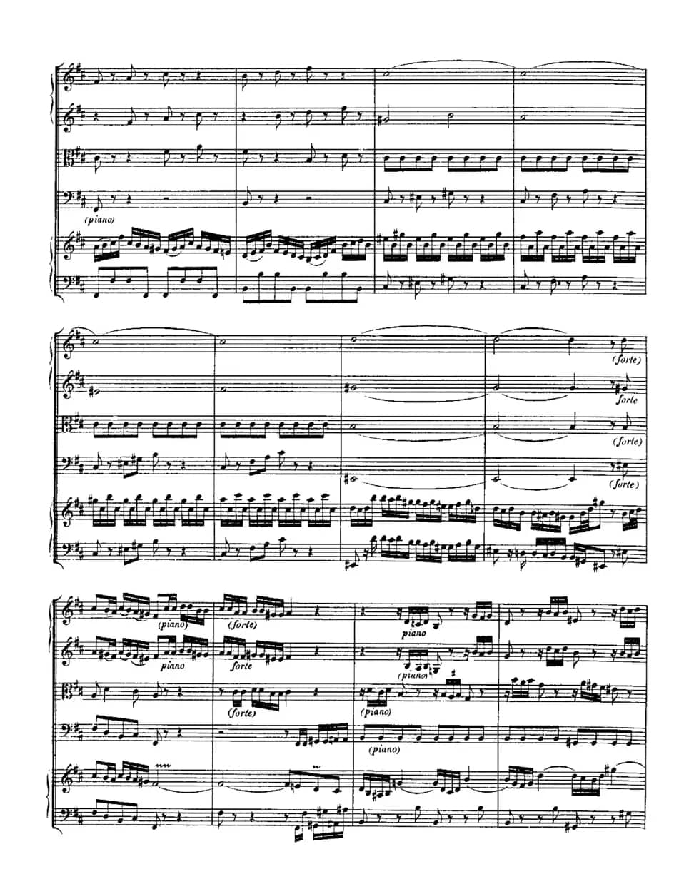 Harpsichd Concerto in D Maj BWV 1054（D大调第三号古钢琴协奏曲·总谱）