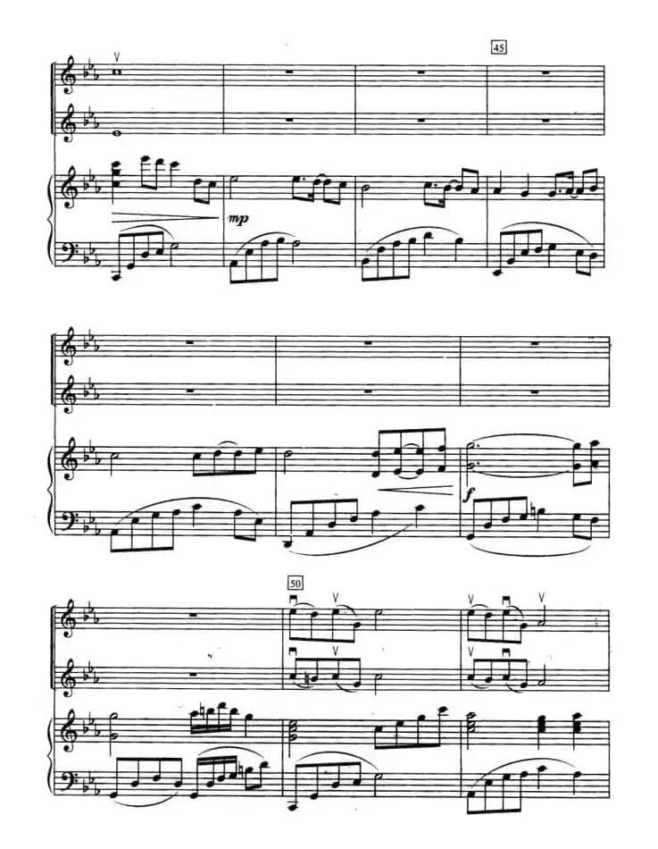 为了你（选自《冬日恋歌》）（小提琴二重奏+钢琴伴奏）