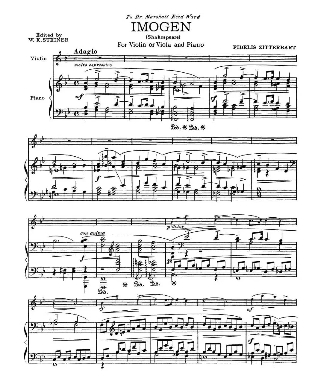 IMOGEN（Shakespeare）（小提琴+钢琴伴奏）
