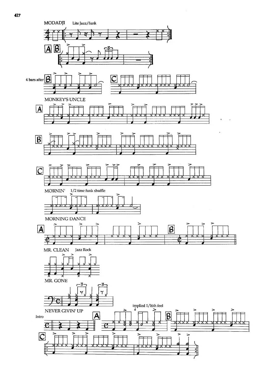 APPENDIXI - sample Drun Parts（爵士钢琴曲）