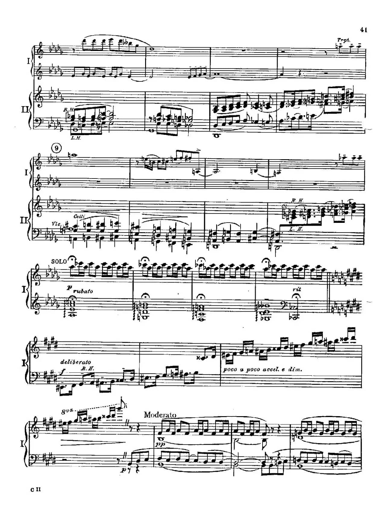 F大调爵士钢琴协奏曲（美版双钢琴原谱 P41—50）