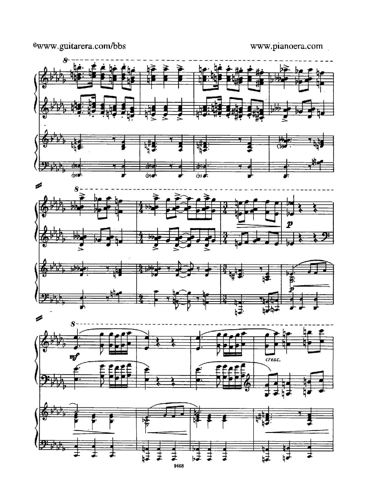 Piano Concerto in D-flat Major Op.37（降D大调钢琴协奏曲·Ⅰ·双钢琴）