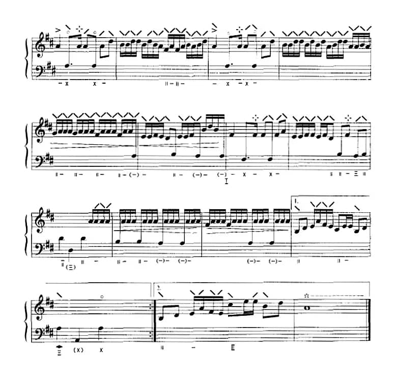 旱天雷（五线谱）