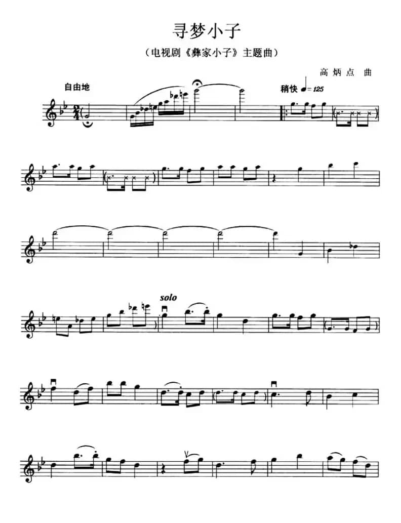 寻梦小子（电视剧《彝家小子》主题曲）