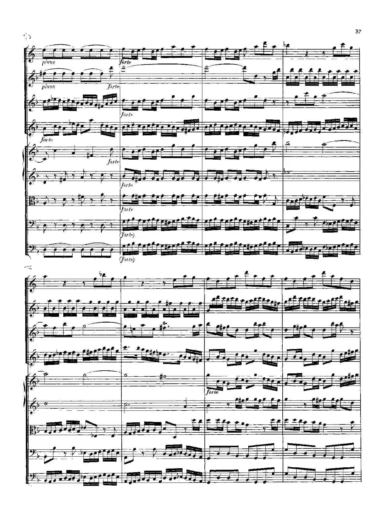 勃兰登堡第二协奏曲（弦乐合奏总谱）