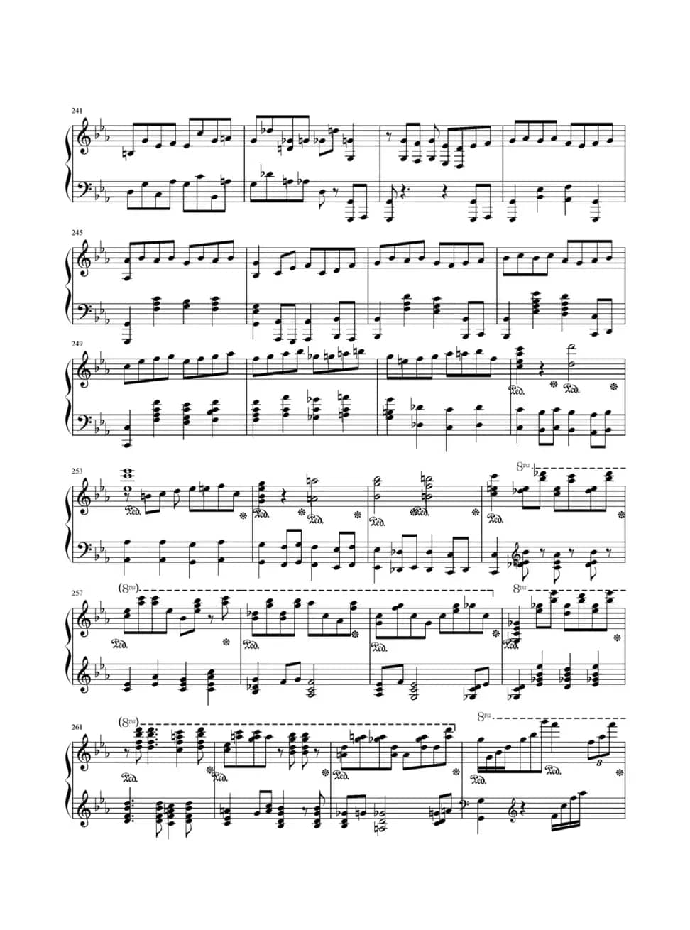 c小调第二钢琴协奏曲第三乐章独奏版