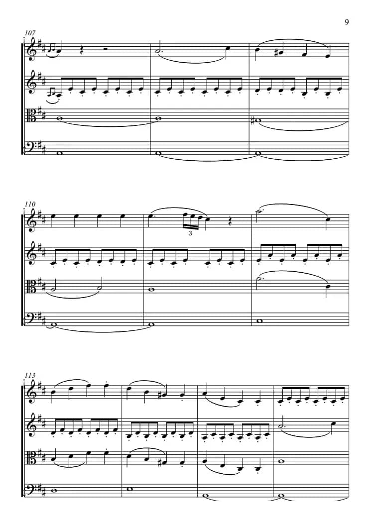 费加罗的婚礼（弦乐四重奏）