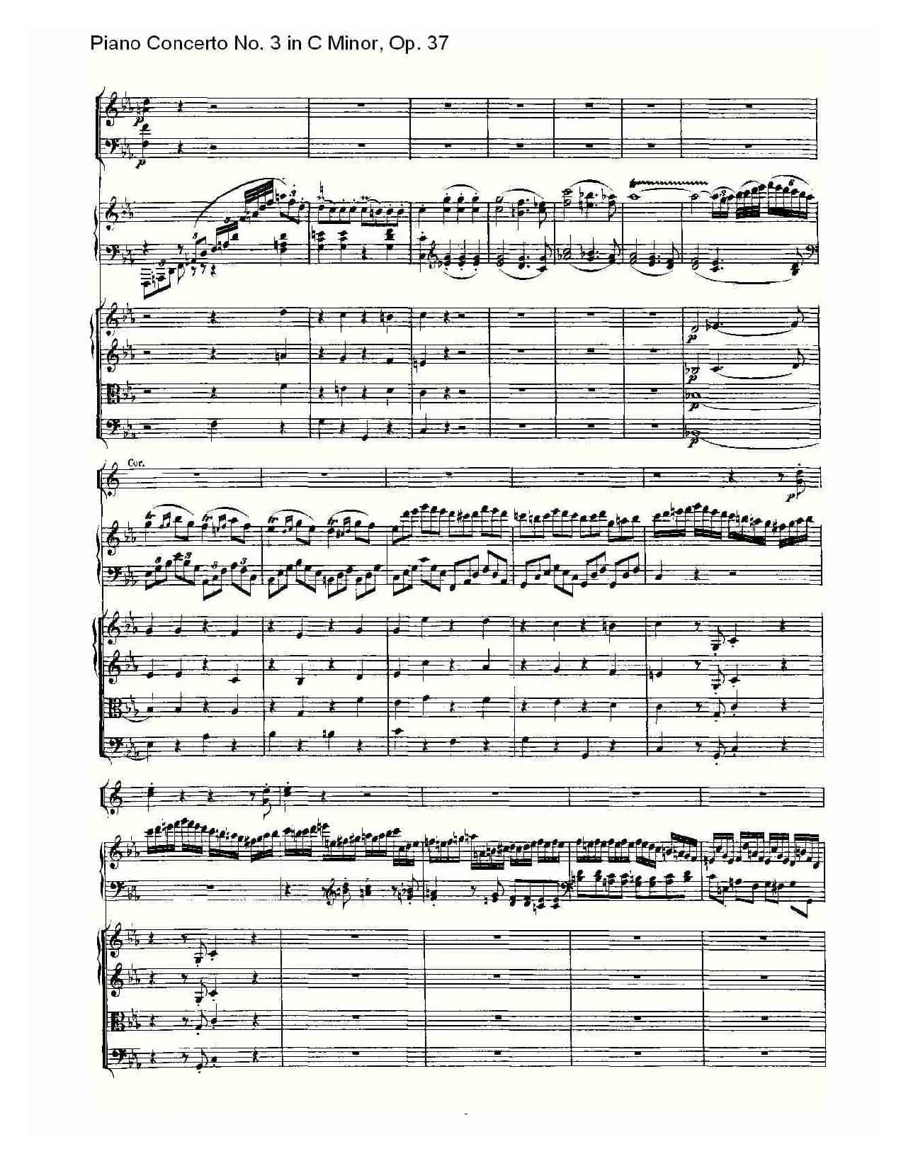 C小调钢琴第三协奏曲 Op.37  第一乐章